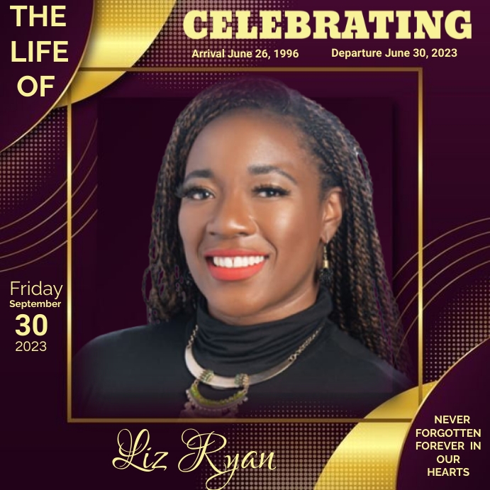 Funeral Announcement flyer,simple modern Template PosterMyWall